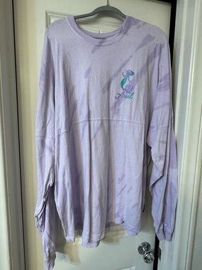 Little Mermaid Spirit Jersey Lavender Tie-Dye Long Sleeve Tee